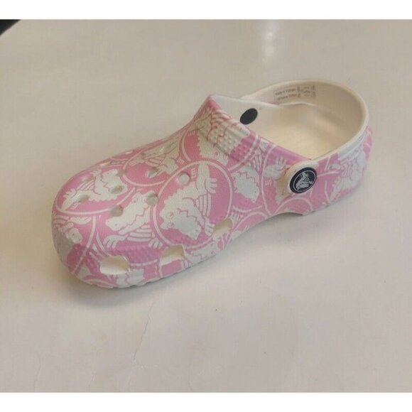 CROCS Classic Duke Print Clog Kids Size C12 Lightweight Slip On Shoes Kids Pink - Picture 3 of 8